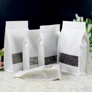 White Kraft Gusset Bags